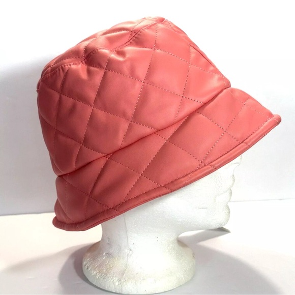 Aqua Pink Bucket Hat Quilted Bloomingdale’s Exclusive Adult One Size New - Picture 2 of 11
